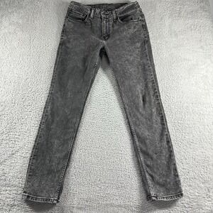 Levi's Jeans Mens 32x32 (Fits‎ 29x29) 511 Black Faded Acid Wash Marbling